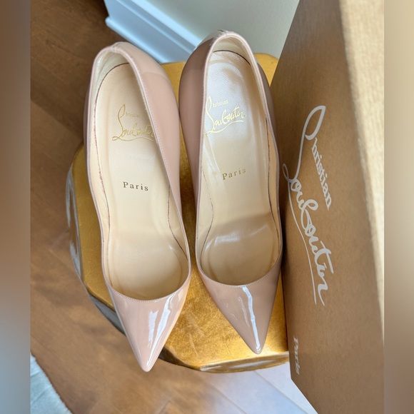 Christian Louboutin Pigalle 100 Patent Nude Shoes, Size 40 (US 9) - Picture 5 of 17